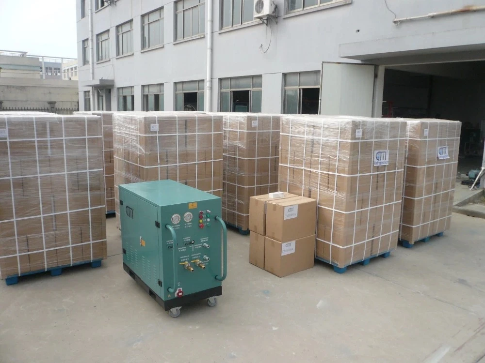 
R410A oil free chiller refrigerant recovery/realiam machine refrigerant transfer storage system 