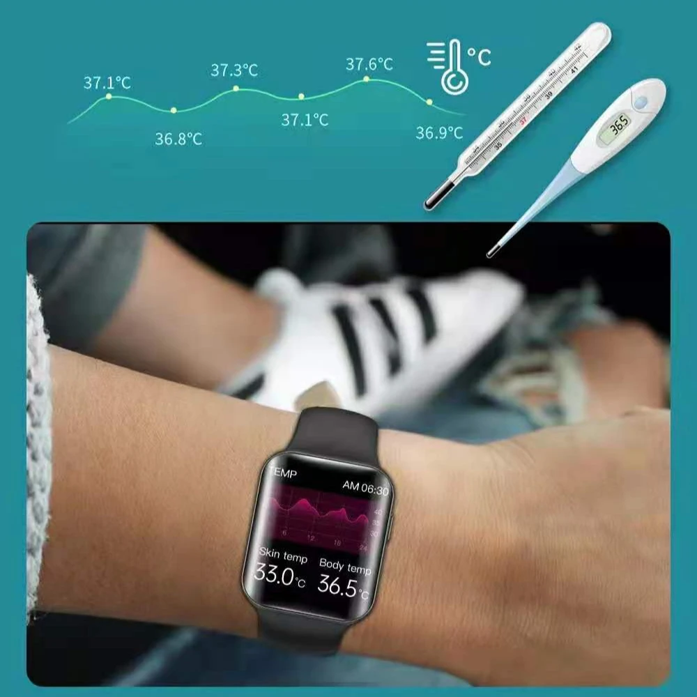 New products smartwatch T68 Pro phone call music heart rate full Curved screen true body temperature waterproof Smart Watch T68