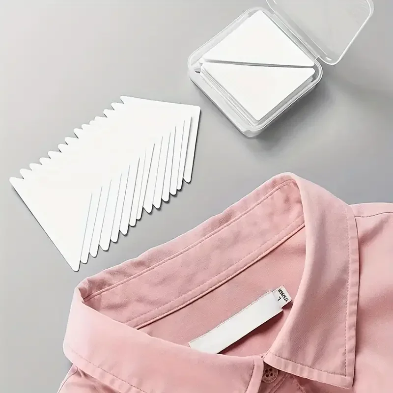 Disposable Self Adhesive Collar Styling Patches Triangle Fixed Shirt Collar Sticker Shape Neck Pads Shirt Collar Support Pads