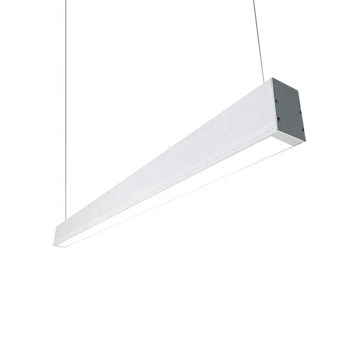 4FT 8FT 40w 60w customized slim linkable  linear led pendant surface-mounted luminaire for office light
