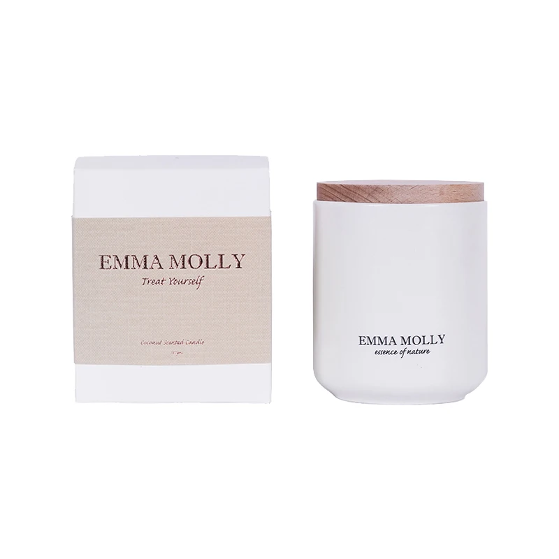 High Quality Luxury Custom Jar Teakwood Citta Nordic Minimalist Scented Candles