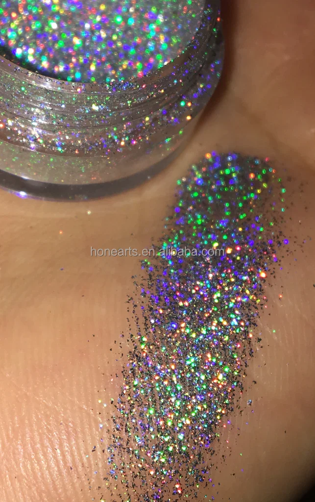 Ultra Fine Glitter, Holographic/  Iridescent Biodegradable Glitter Powder, 100g Arts and Craft Glitter for DIY and crafts