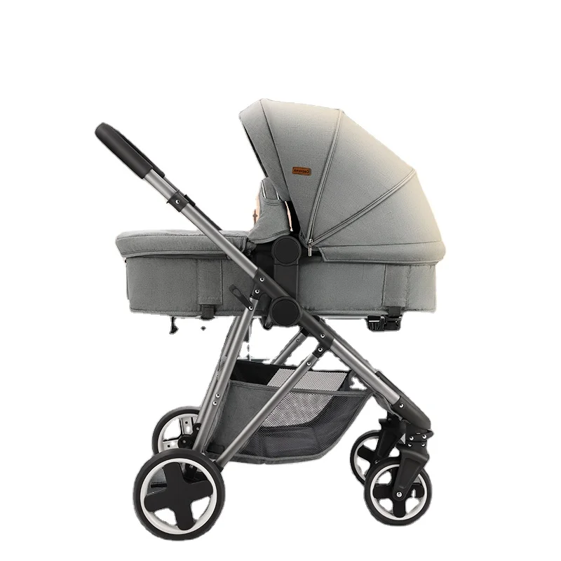 QBYK-58 Fashionable Double Stroller Baby Luxury Baby Mima Pram Stroller Adjustable Wheels Baby Carriage