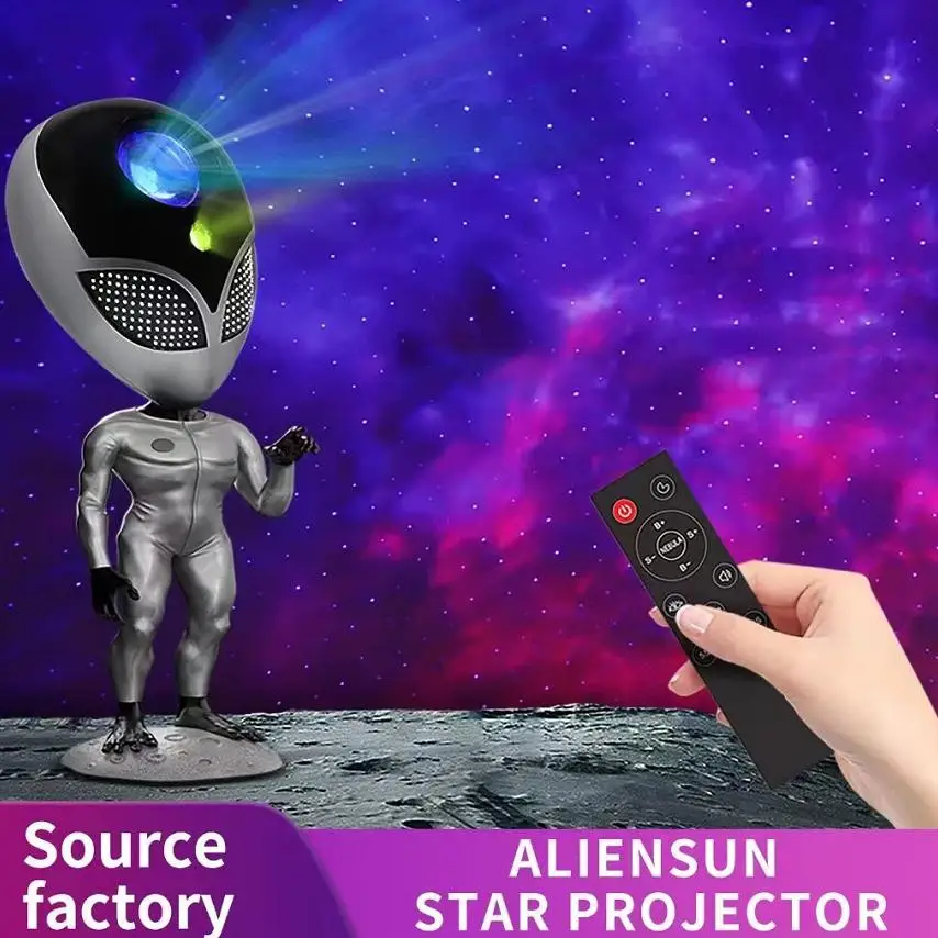 Astronaut Aliens Star Projector, Talking Nebula Projector Light with Timer   Breathing Light Effect Galaxy Projector