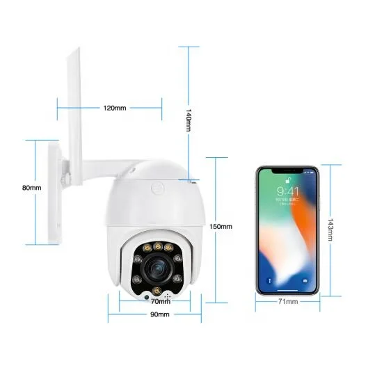 CM03 1080P Security Two Way Audio Wireless  Bullet Outdoor Camera with Max Support 128GB SD Card