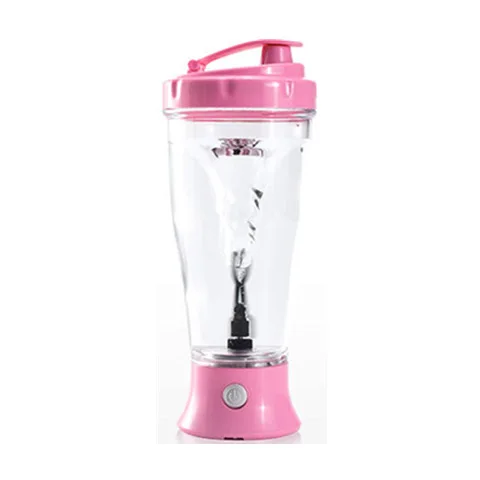 Custom Logo Printing  Electronic Battery  Pink Red Clear Protein Water Shaker Bottle Blender Eco Friendly