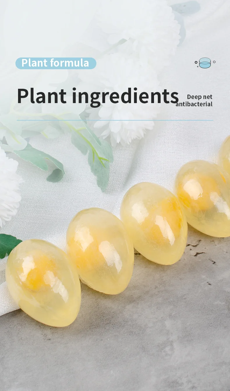Customized Natural Organic Handmade Collagen Egg Yolk Soap Anti Acne Egg Shape Whitening Soap