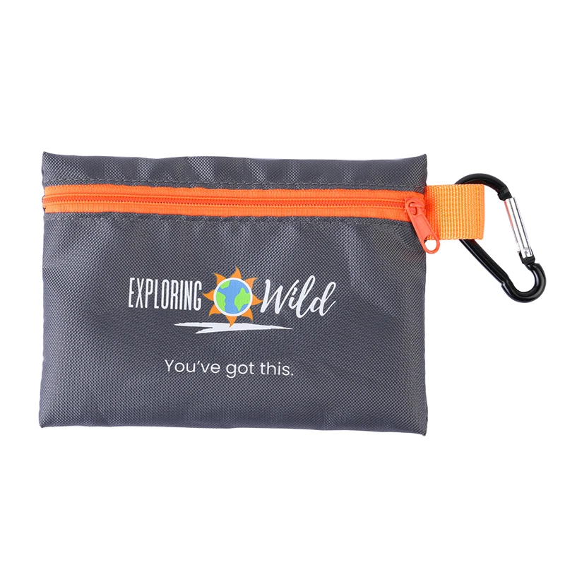 Custom Logo Cheap Polyester Packing Zipper Lock Pouch Waterproof Black Travel Cosmetic canvas Zipper Pouch Bag