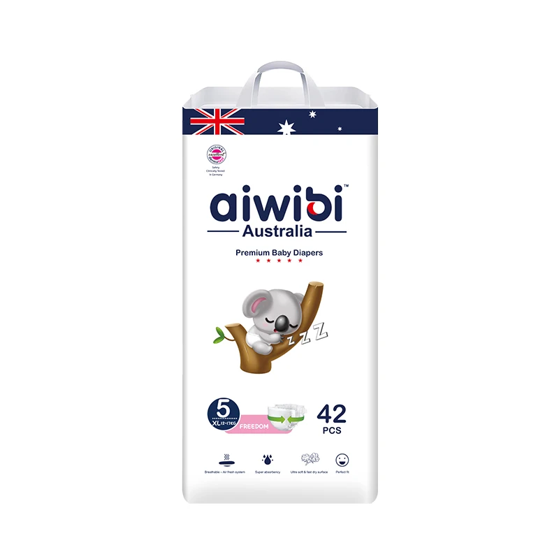 Aiwibi Baby Diapers/Nappies Soft Premium 20 Ft Container Diapers Nappy Pretty Softcare Sleepy Baby Tape Diaper Wholesalers