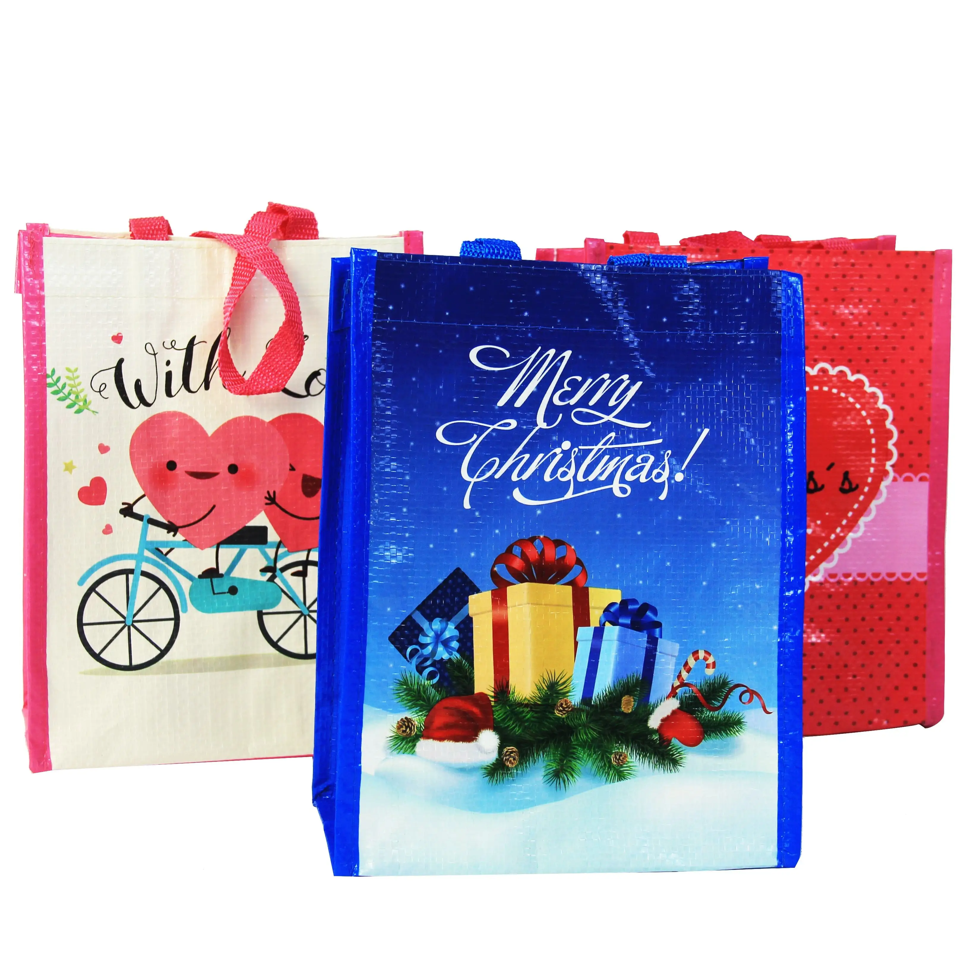 Custom Eco Vegetable And Fruit Shopping Supermarket Can Reuse Blue Hand-Held Wenzhou Non-Woven Fabric Bag