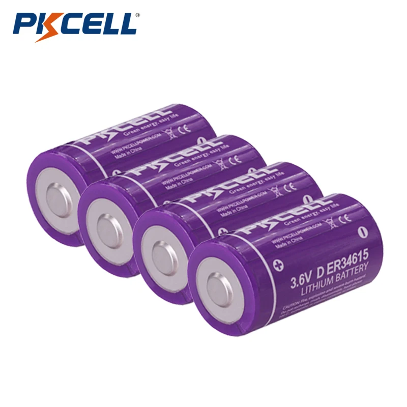 PKCELL  ER34615 Lithium Primary Battery 3.6V 19000mAh D Size Batteries for electric meters