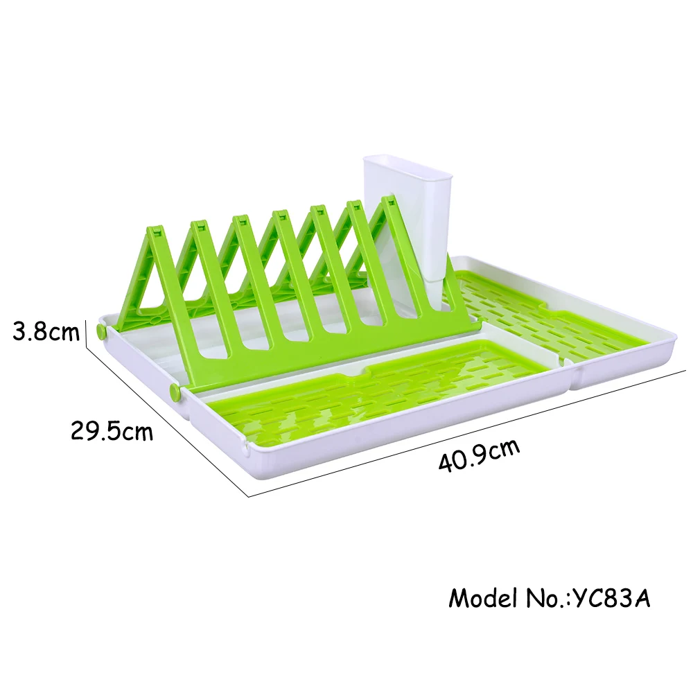 New home kitchen and restaurant foldable over the sink top dish cup fork cutlery plastic drying rack organizer cookware dryer