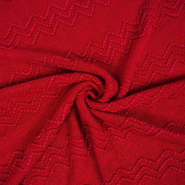 Fashion home decoraction 100% acylic soft sofa throw knitted blankets tassel baby