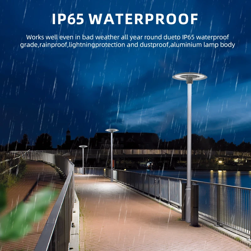 Landscape Light Manufacturer OEM ODM Led Post Top Garden Area Lights Lawn Lamp Yard Decoration UFO shape with bracket pillar lig