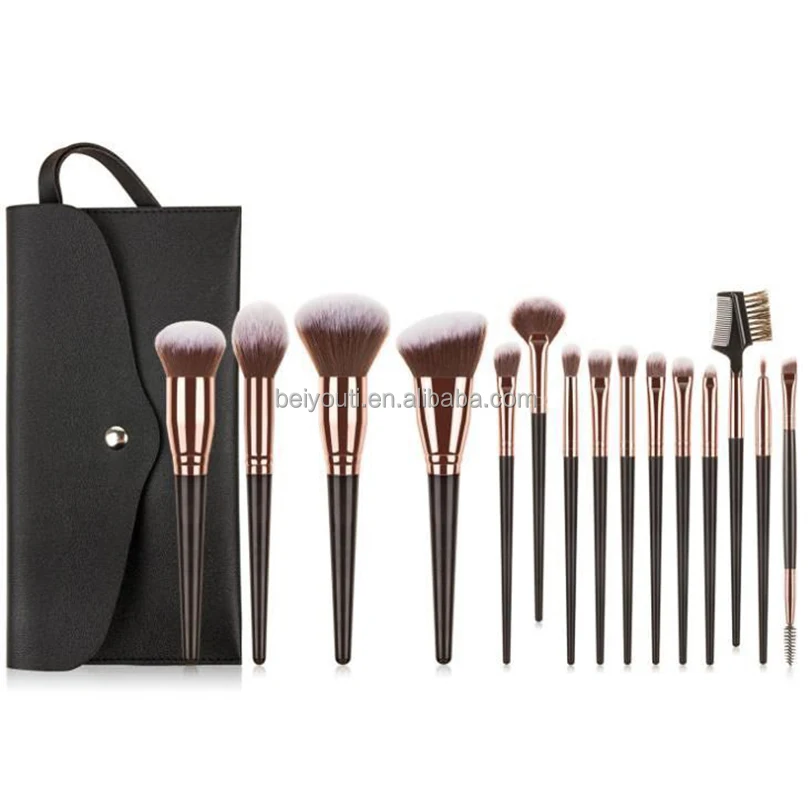 professional 15 pcs makeup brush set Eye shadow brush private label Nose Shadow Foundation Brush Eye Shadow Beauty Tools
