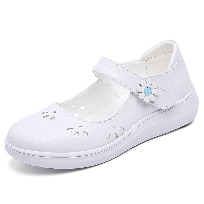 Manufacturers Wholesale White High Quality Leather Nurses White Shoes Females