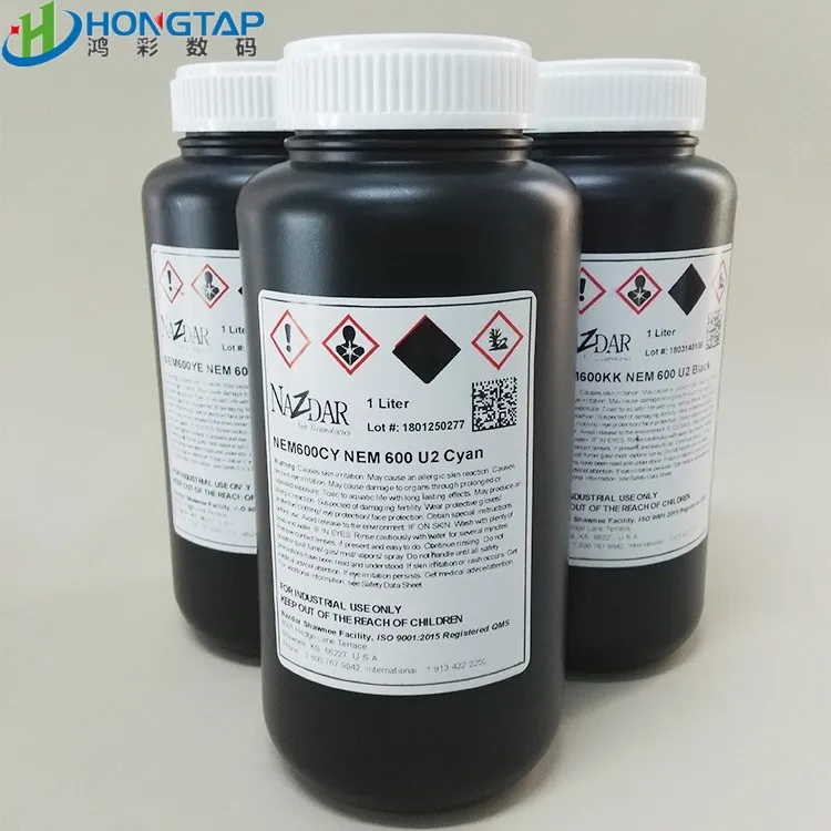 
High Quality Nazdar Fast-Drying Flexo Printing LED UV Ink For Ricoh Gen5 G4 G5 Printhead 