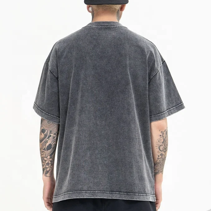 T Shirt Manufacturer Hot Sale Oversized Round Neck 100 Cotton T Shirt Men Washed Tshirts Clothing