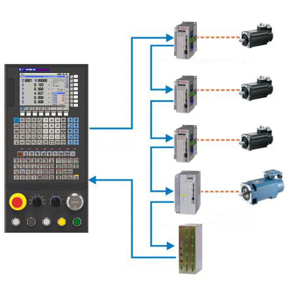 GSK 980TDi CNC controller Guangzhou CNC Double channel lathe  Numerical control system