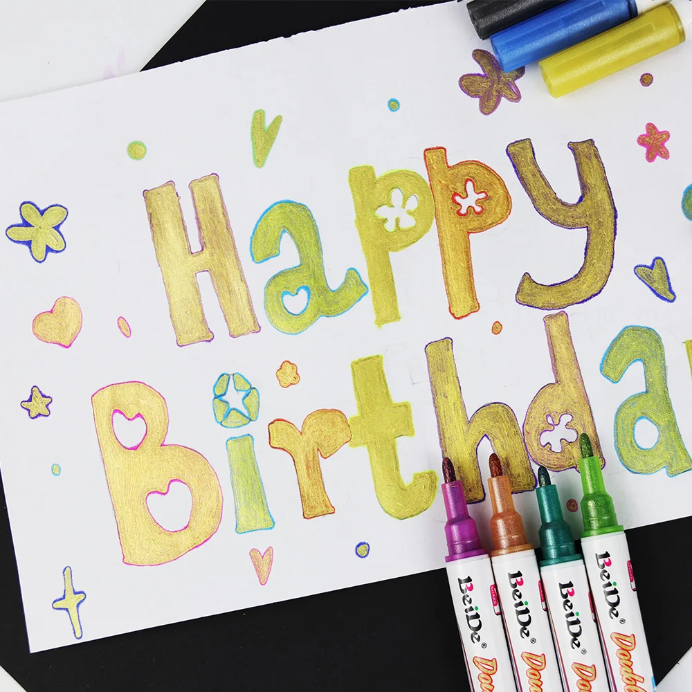 Double Line Marker for Doodle Dazzles Shimmer Pen for Drawing, Doodle, Craft Project
