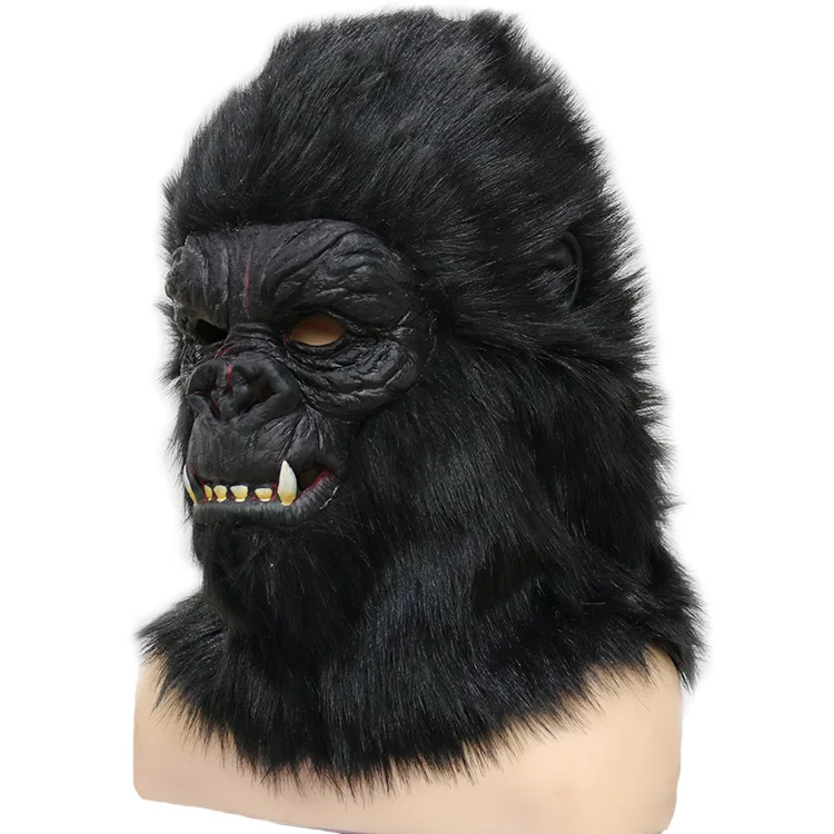 Deluxe Rubber hot selling latex full head monkey mask pretty vivid rubber gorilla mask  Animal Head Adult party