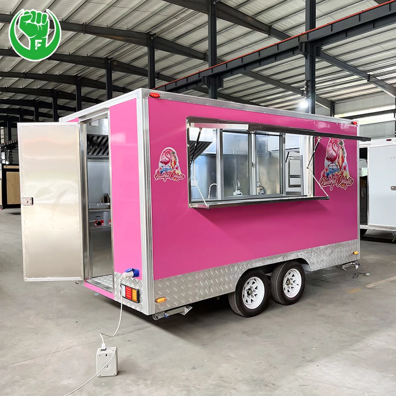pizza food truck fiberglass food trailer vending food cart made in the united states