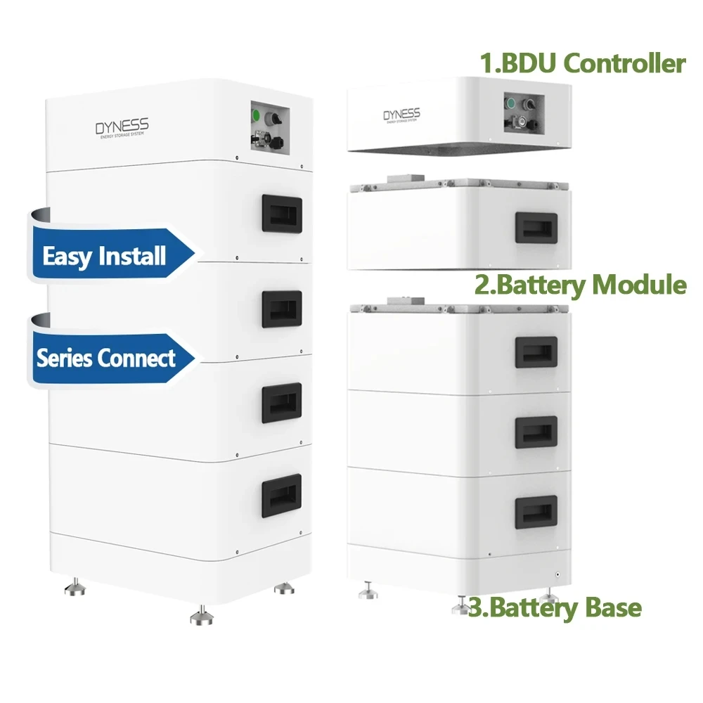 Dyness Stackable Tower Battery Split Type with 10-17.5kWh Output Power Off-Grid System with CAN and RS485 Communication Ports