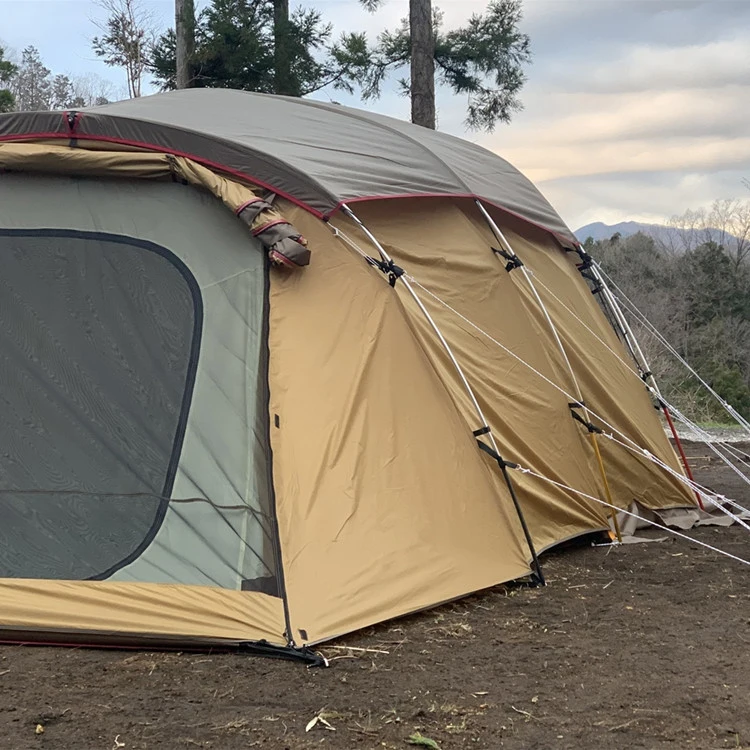 Exteneded Shape Hiking Family Camping Sun Shelter Glamping Event Tent Outdoor Tube Shape Luxury Dome Tent Custom Made Tents