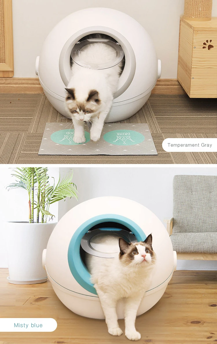 Fully Enclosed Plastic Washable Deodorant Bentonite Cat Toilet Good Privacy Cat Litter Basin Cat Litter Box