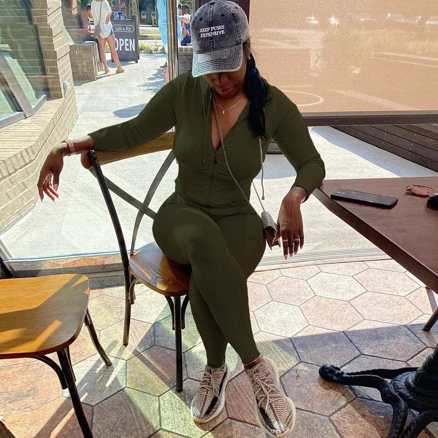 Fall Women Fitness Tracksuit Full Sleeve Hoodie And Pants Two Pieces Sets