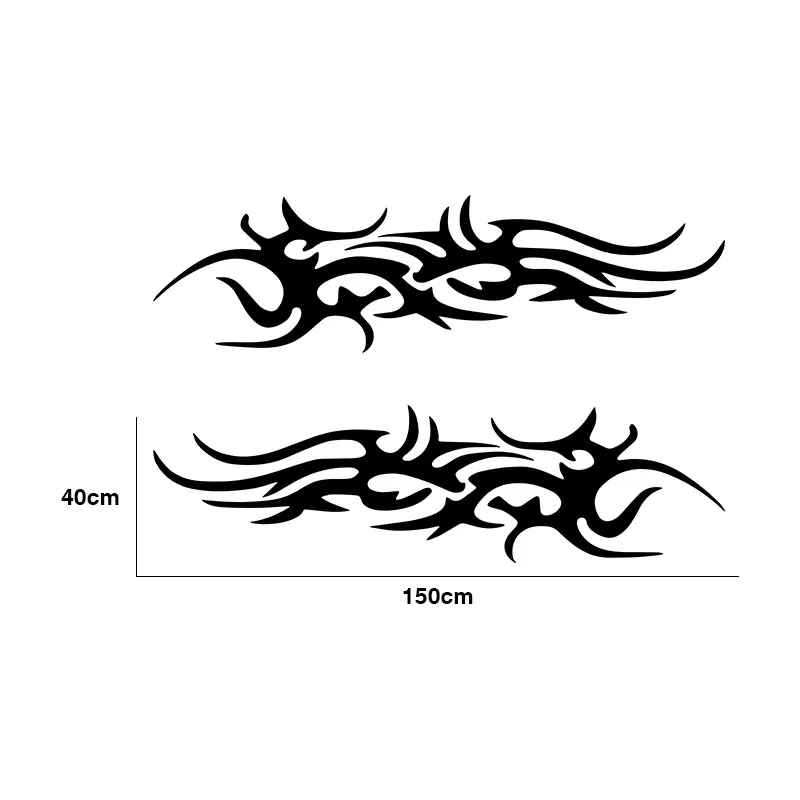 For Universal car DIY Flame Vinyl Decal Kit Waterproof Car and Motorcycle Gas Tank Stickers Universal Car Decals