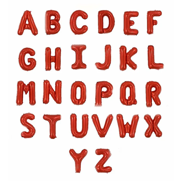 16 Inch Happy Birthday Party Decoration Balloon Solid Color Blue Foil Alphabet Letter Balloons