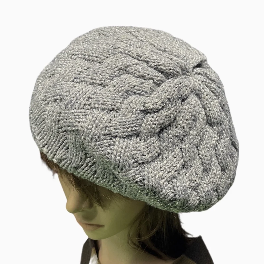 fashion solid grey winter women beret hat