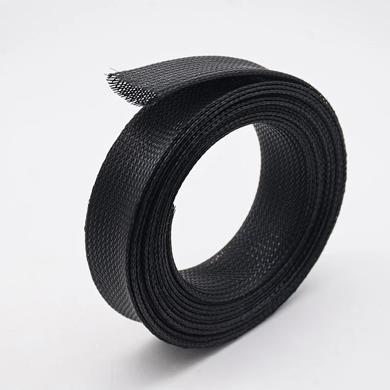 Factory direct flexible Polyester braided custom cable mesh sleeve for wires sleeves