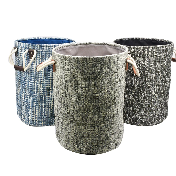 Factory Woven Laundry Basket Dirty Clothes Storage Basket Home Accessories Fabric Storage Basket
