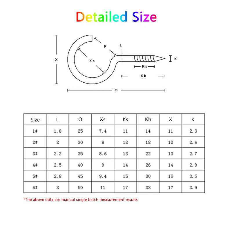 Black eye hook screw self tapping screw a box of 90 copper hook screws, suitable for indoor, wood and wall