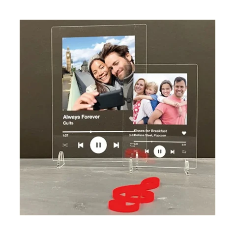 Factory Supply Customize Music Style Decoration A4 Size UV Printing Acrylic Sign Board For Desktop Ornaments