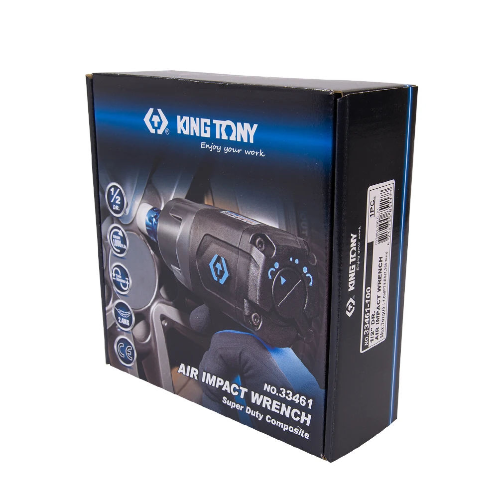 Мощный композитный пневматический гайковерт KING TONY 1/2 дюйма