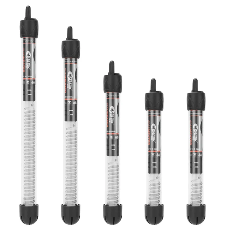 25W/50W/100W/200W/300W Aquarium Submersible Fish Tank Adjustable Water Heater Constant Temperature Heating Rod