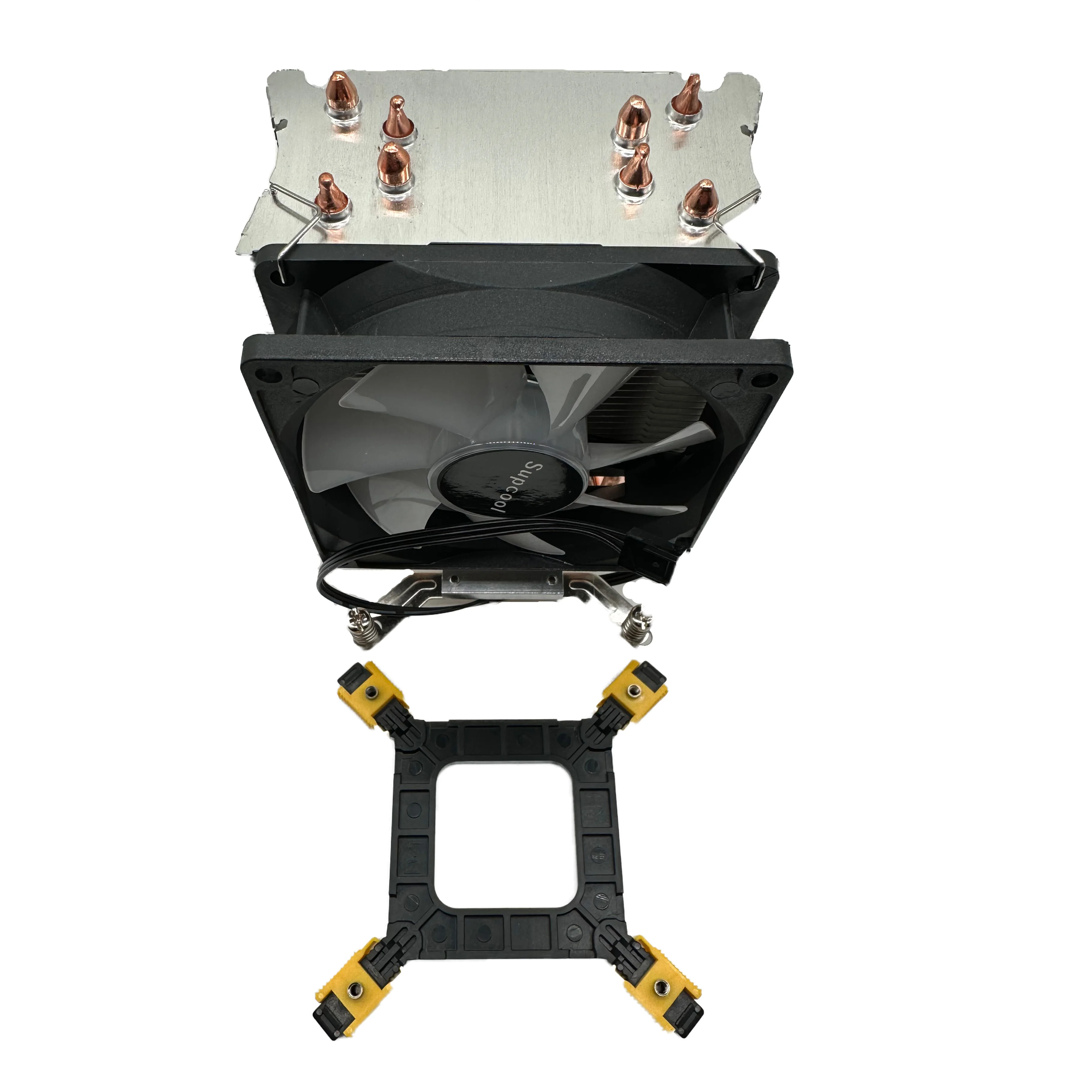 SUPCOOL 4 Heatpipe Mini CPU Heatsink CPU cooler Multi-platform 4 Heat Pipe 9cm fan comes with Silicone RGB Computer Case