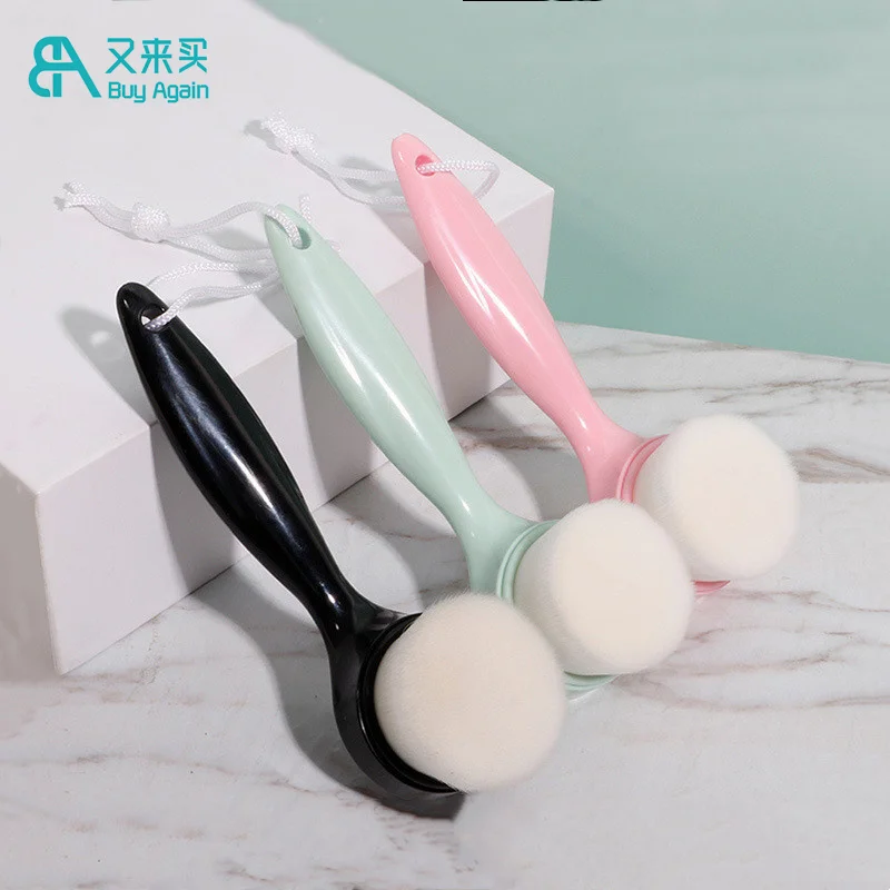 Wholesale custom logo fiber manual face wash brush cleanser facial cleansing face cleaning brush