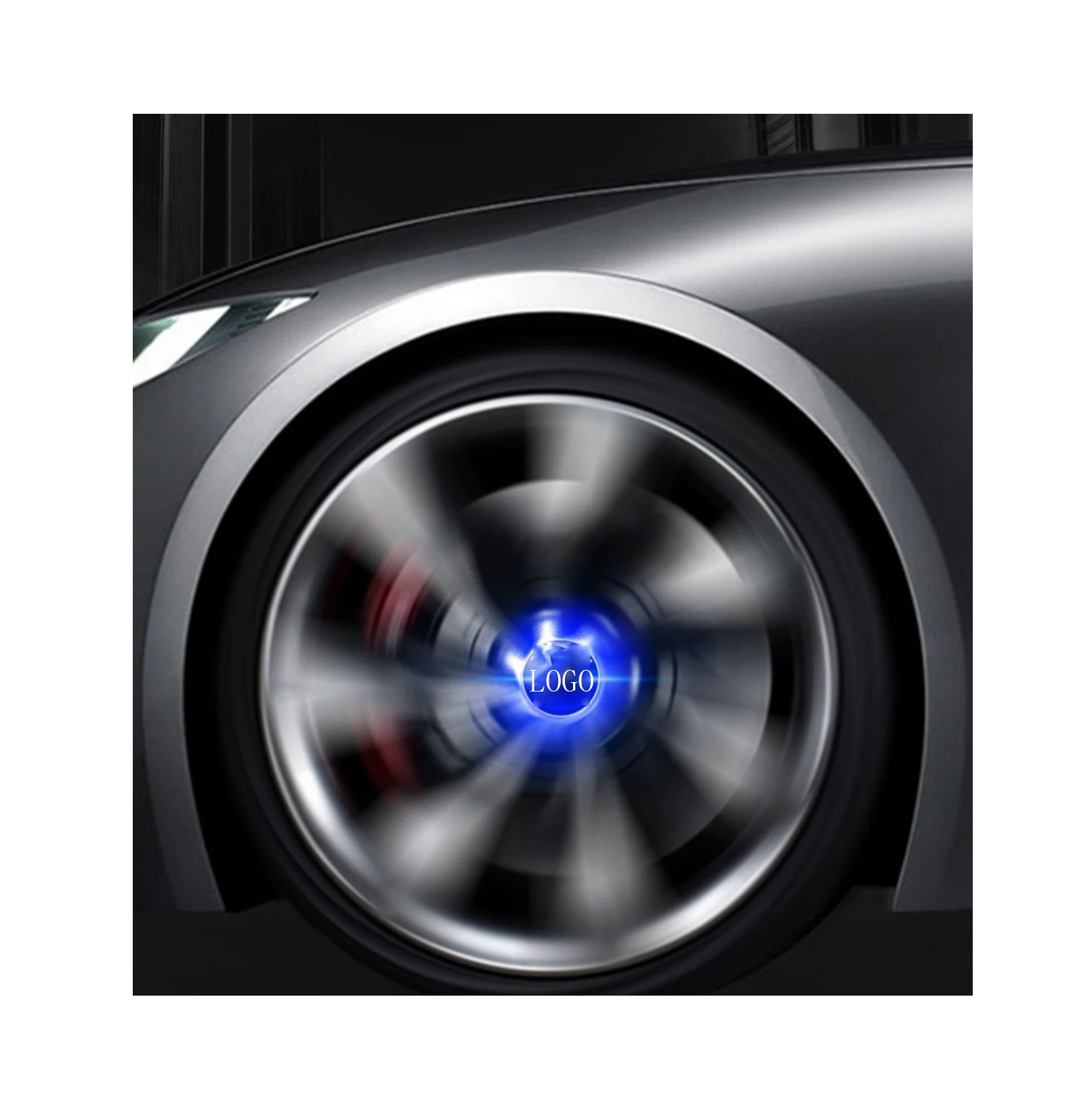 Car magnetic suspended wheel lamp LED luminous tire wheel cover special car lamp