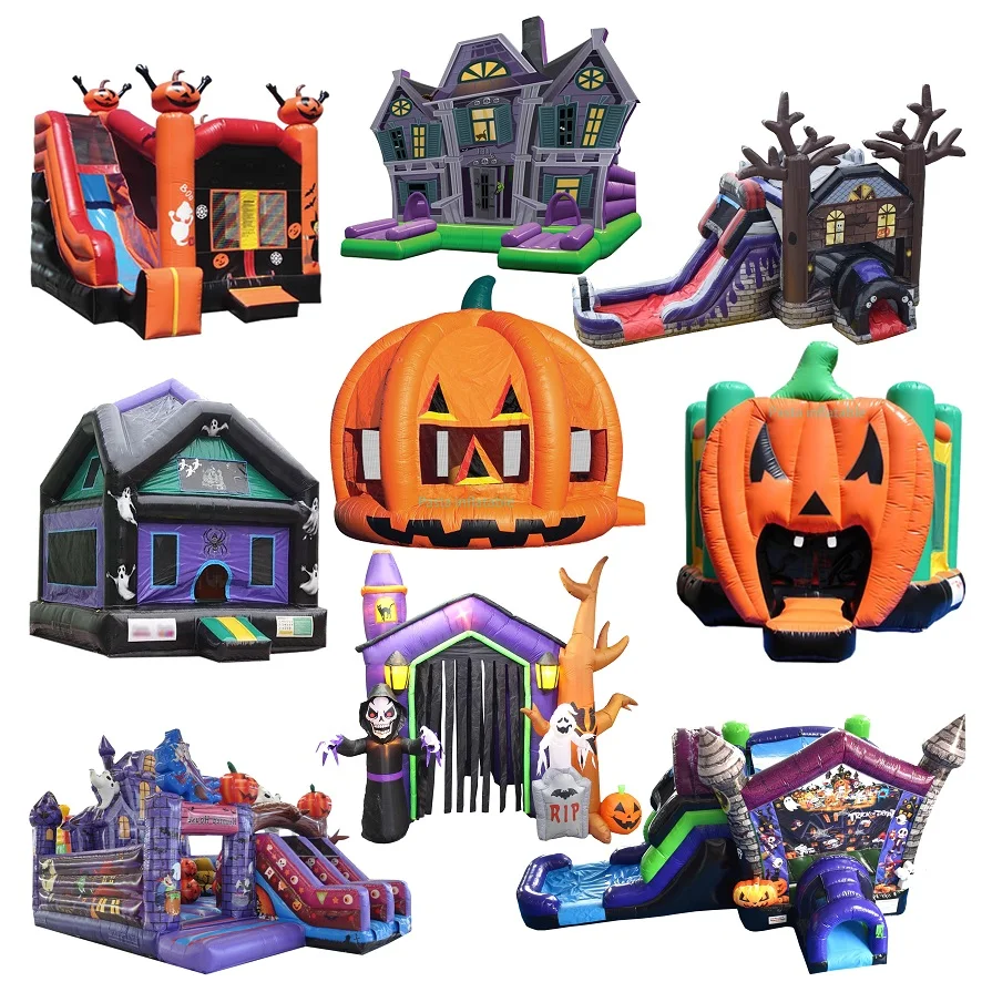 hot sale kids bouncing castle pumpkin inflatable halloween bounce house 13ft bouncer
