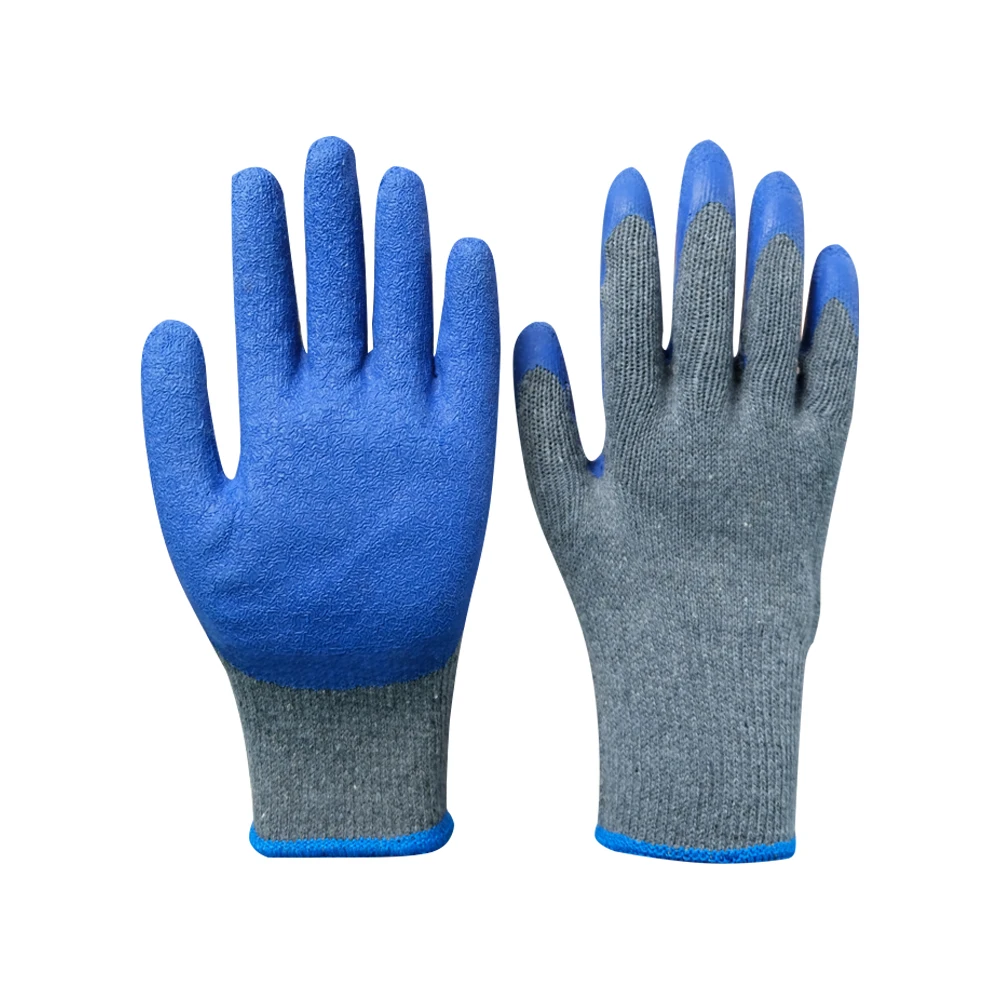 Fast Shipping Cut-Protection Breathable Cotton Crinkle Latex Coated Gloves
