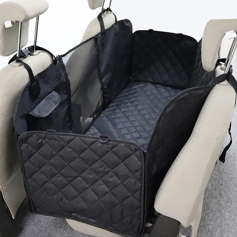 Dog Pet Travel Breathable Car Back Seat Cover Hammock for SUVs Trucks with Storage Pockets