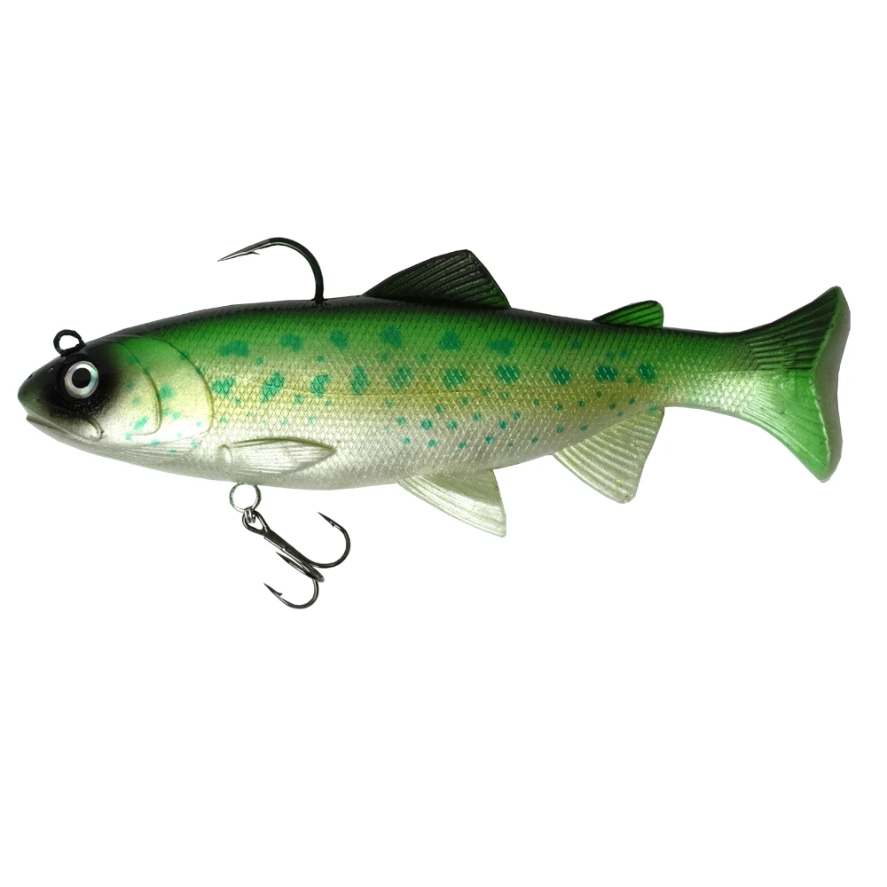 Customized Soft Plastic Trolling 18cm 125g Head Swim Artificial Baits T Tail Silicone Soft Bait Swimbait Wobblers Fishing Lures