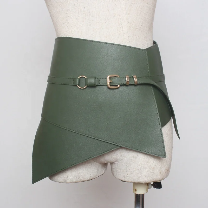 OUDINA Fashion Simple Coat Lifting Belt Buckle Decoration Pu Leather Belts & Accessories