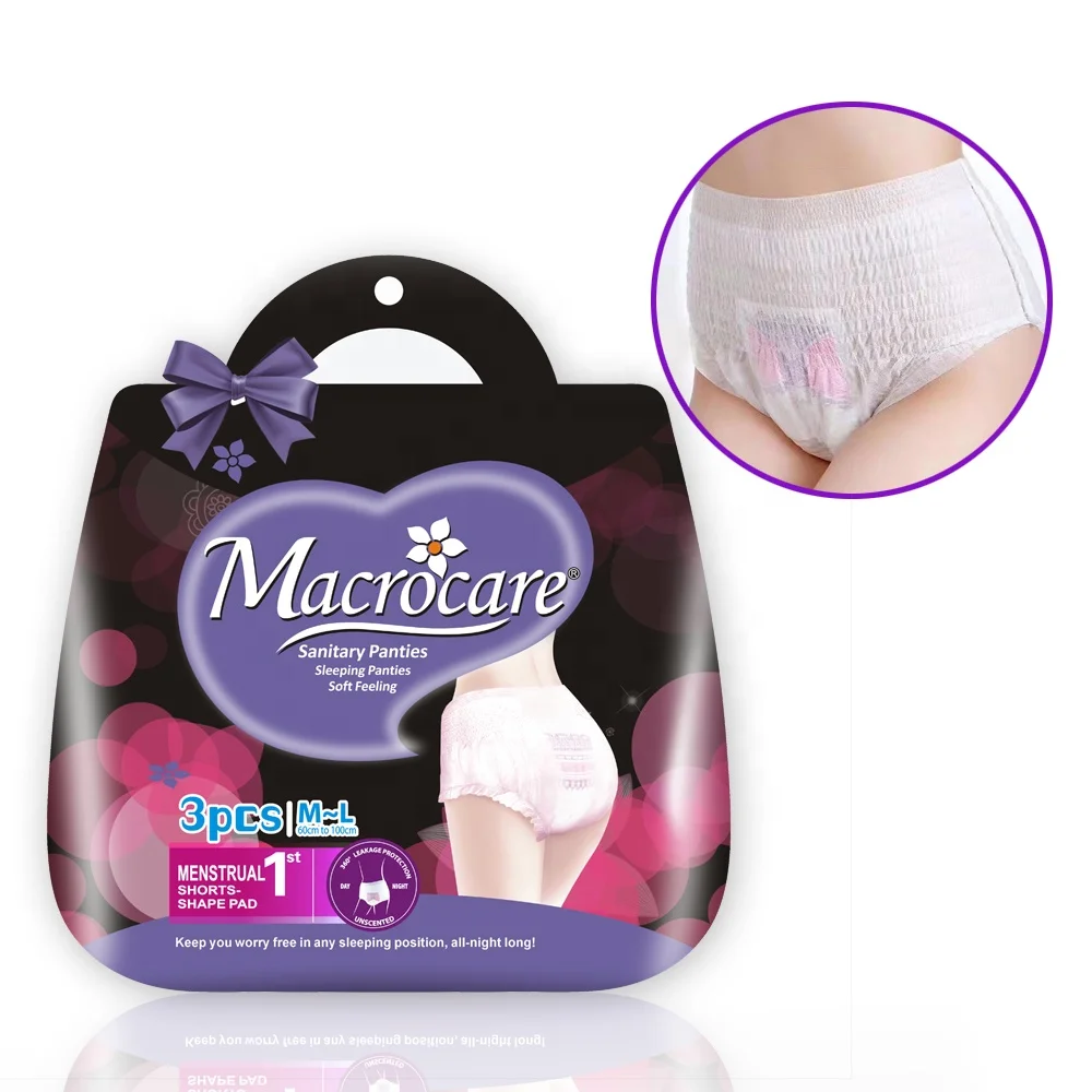 
Wholesale disposable menstrual sanitary panties women diaper underwear sanitary napkin pants 