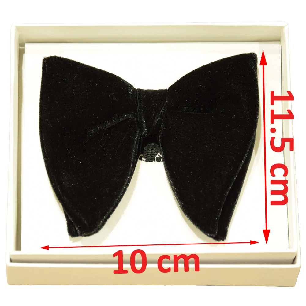 Fashion custom suit double sided groom men silk velvet bow ties with box packaging