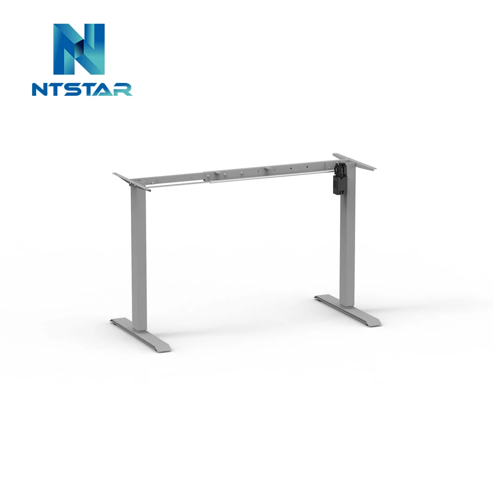 Электрический офисный стол с одним двигателем Автоматический подъемный двумя подножками регулируемый по высоте
